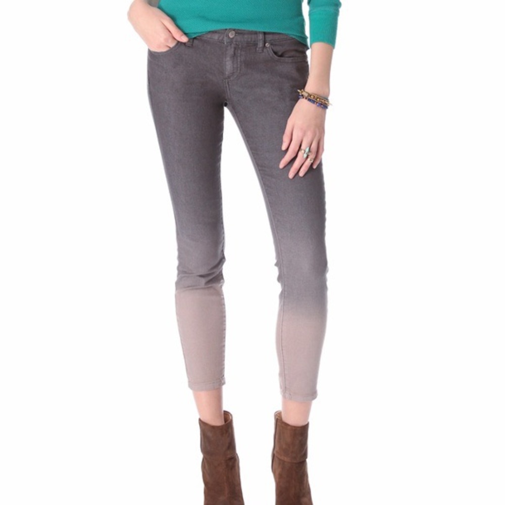 Free People grey ombré skinny jeans